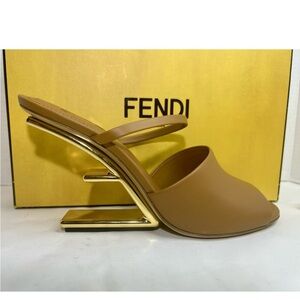 Fendi First leather wedges
